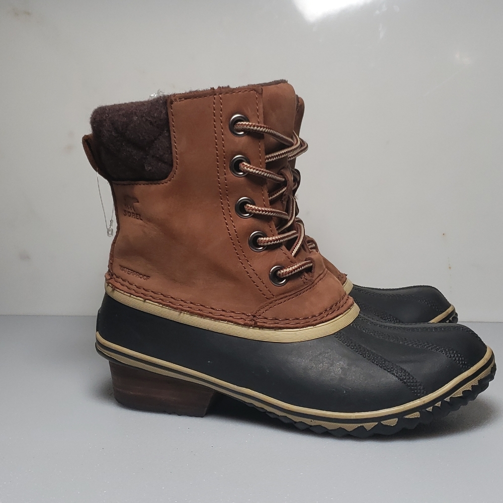 SOREL Brown Slimpack Lace II Waterproof Insulated Boots Woman's Size 7.5